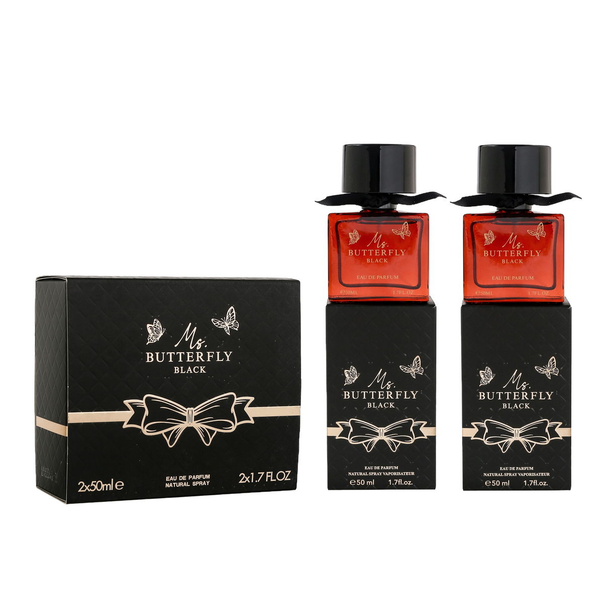 DOUBLE BUTTERFLY BLACK